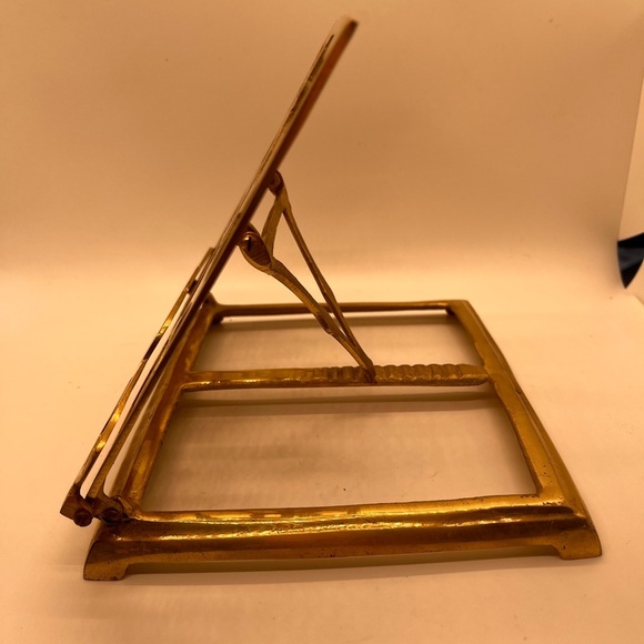 Mid 20th Century Brass Book Stand - Picture 9 of 9